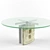 IL Loft Dill DL16 Glass Dining Table 3D model small image 1