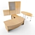 Executive Office Furniture Set 3D model small image 1