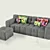 Contemporary Ezzo Design Sofa 3D model small image 1