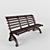 Metal Outdoor Bench 3D model small image 1