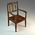Vintage Time-Worn Chair 3D model small image 1