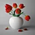 Blossoming Beauty: Vibrant Tulip Bouquet 3D model small image 1