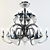 Modern Chrome Chandelier 3D model small image 1