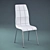 Fenice White/Black Leather Chair 3D model small image 1