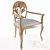 Elegant Wood Teratai Chair 3D model small image 1