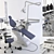 Complete Dental Chair Set 3D model small image 1