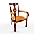 Amber-Inlaid Classic Chair 3D model small image 1