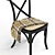 Elegant Cross Back Chairs 3D model small image 1