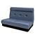 Sleek Leather Seating: Contemporary Elegance 3D model small image 1