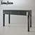 Sleek Black Glass Writing Table 3D model small image 1