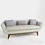 Retro Tufted Bench Seat Sofa 3D model small image 1