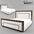 Elegant "Jacqueline" Bed with Convertible Footboard 3D model small image 1