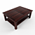 Sleek Wooden Coffee Table 3D model small image 1