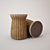 Ceramic Ridge Stool 3D model small image 1