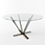 Modern Glass Round Dining Table 3D model small image 1