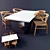 Sleek High-Tech Table Set 3D model small image 1