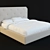 Soft Headboard Bed 3D model small image 1