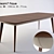 Elegant Flaye Table: L-2000mm, W-1000mm, H-710mm 3D model small image 1