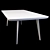 Elegant Flaye Table: L-2000mm, W-1000mm, H-710mm 3D model small image 4