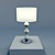 Elegant White Textile Ceramic Lamp 3D model small image 1