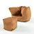 Title: Leather Lounge Chair 3D model small image 1