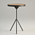 Sleek Iron Tripod Side Table 3D model small image 1