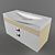 Wave-100 Sink with Vanity - Textured 3D model small image 1