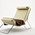 Poolside Leather Chair-Chaise 3D model small image 1