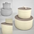 Stylish Round IKEA Boxes 3D model small image 1