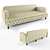 Elegant Art Deco Sofa 3D model small image 1