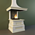 Title: English Style Mansion Wall-Mounted Fireplace 3D model small image 1