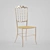 Vintage Brass Chiavari Side Chair 3D model small image 1