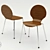 Round Back Dining Chair 3D model small image 1