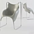 Wavy Stacking Chair | Stainless Steel Frame | ABS Plastic Seat 3D model small image 1