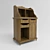 Customizable Waiter Rack with Cutlery Drawers & Trash Bin 3D model small image 1