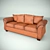 Simple Leather Sofa 3D model small image 1