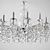 Elegant Raindrop Chandelier 3D model small image 1