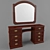 Vintage Dressing Table Frassino 3D model small image 1