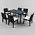 Elegant "Bologna" Dining Set 3D model small image 1