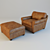 Luxury Lancaster Leather Chair 3D model small image 1