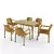 Elegant "Torino" Table Set 3D model small image 1