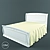 Elegant White Luigi Bed 3D model small image 1