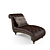 Elegant Claremore Antique Chaise 3D model small image 1