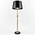 MILES | Floor Lamp - Elegant Brass and Marble Torchère 3D model small image 1