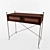 Rattan and Metal Parigi Dressing Table 3D model small image 1