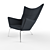 Hans J Wegner's Wing Armchair: Elegant and Timeless Design 3D model small image 1