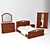 Elegant Italian Bedroom Set 3D model small image 1