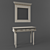 Milan Luxe Console Table 3D model small image 1