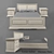 Loranmebel Milan Bed: Luxurious Elegance 3D model small image 1