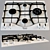 Sleek Touch Control Gas Hob 3D model small image 1